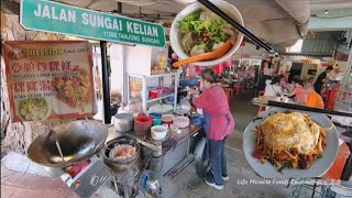 炭火鸭蛋炒粿条加煎蛋粿条汤槟城亚顺咖啡店茶室美食午餐 Charcoal Fried Koay Teow Koay Teow Soup Penang Food Coffee Shop Lunch