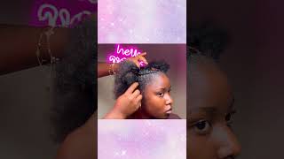 Cute 4c natural hairstyle for black girls 💖🥰💅🏼