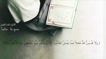 ولا تحسبن الله غافلاً عما يعمل الظالمون .. تلاوه خاشعه للقارئ : نايف الفيصل #تلاوة
