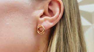 Video: Rose Gold Knot DOUBLE TUBE Earrings