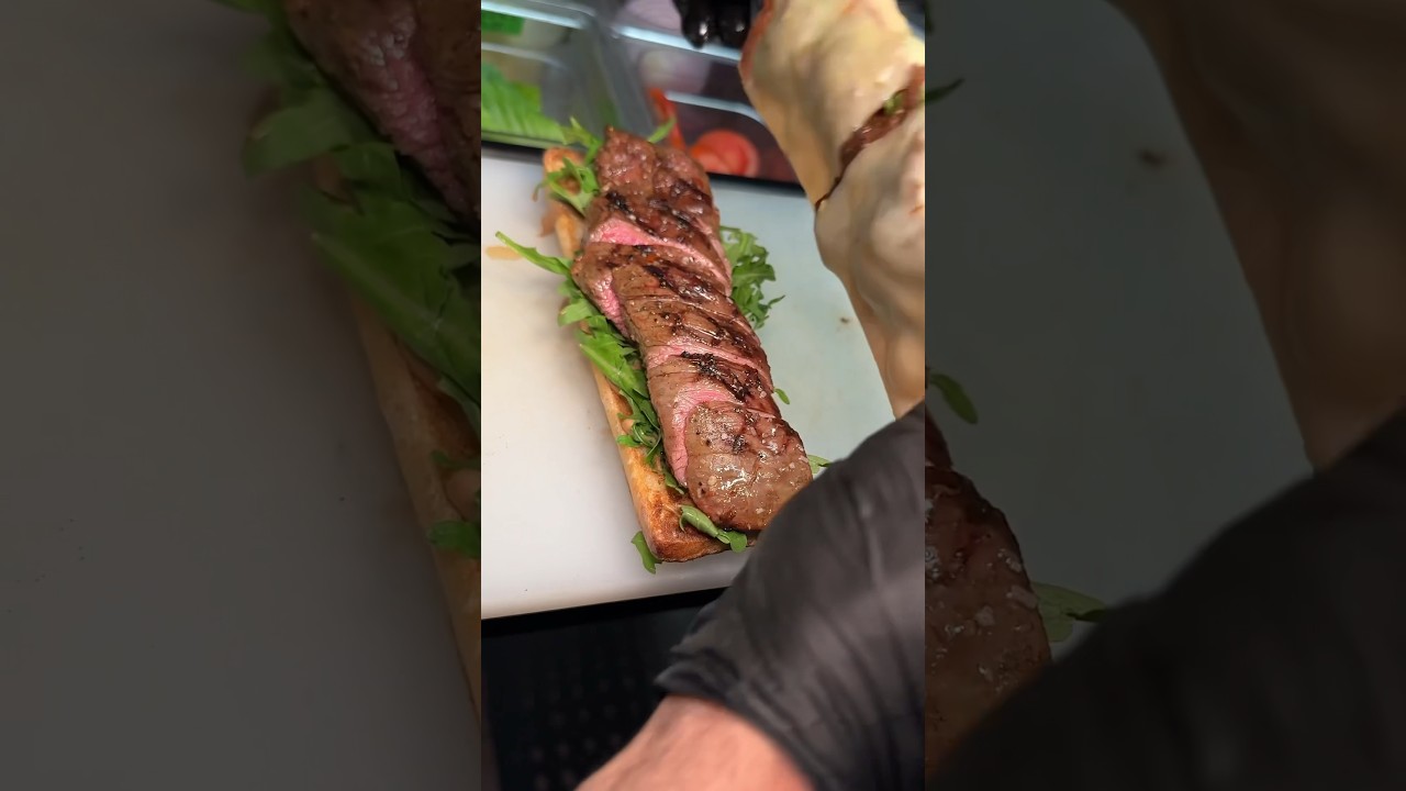 Is there any better lunch than a perfect STEAK SANDWICH?! 🥩 The Laurels in NYC! #DEVOURPOWER