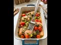 Garlic Dill Baked Salmon with Cherry Tomatoes #yotubeshorts #recipe #salmon #baking #explore