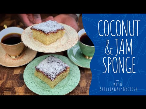 Ep.171 Coconut x Jam Sponge - How To Make A Classic School Cake