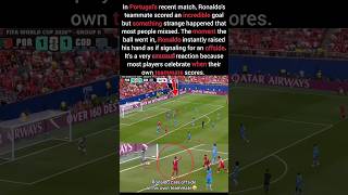 Why Did Ronaldo Signal Offside After His Own Team Score ? #shorts #fifaworldcup