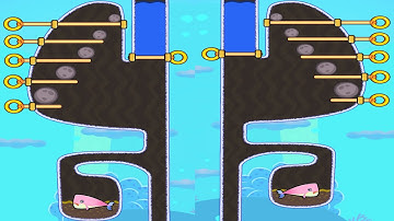 save the fish 🐟🐟 puzzle GamePlay 🎏 dom #fishdom #mobilegame #savethefish