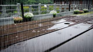 Relaxing Rain Sounds on Wooden Table ASMR | Insomnia Relief, White Noise