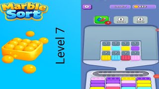Marble sort level 7 Solution and guidance for gameplay