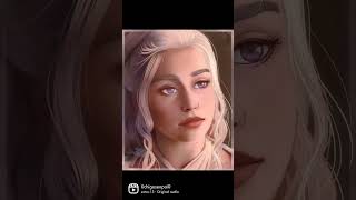 🖤From Photo to Artwork🖤 #EmiliaClarke #DaenerysTargaryen #GoT #fanart #ChigoSenpai #HouseOfTheDragon