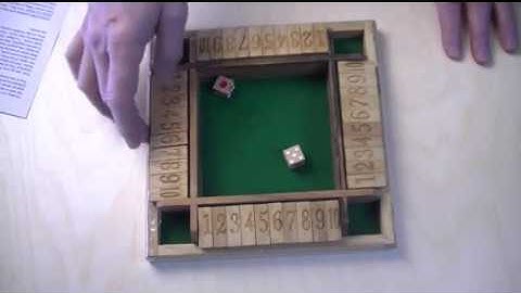 Shut Box 4 Rows - unusual format with variations on playing this classic game