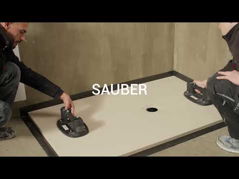 Teaser | Installation einer Duschwanne aus Harz - video from Nuovvo