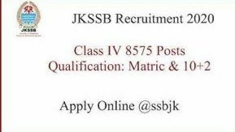 HOW TO APPLY FOR JKSSB CLASS 4TH POSTS ON MOBILE PHONE ...IN EASY FEW STEPS