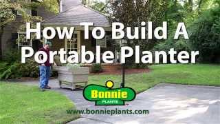 http://bonnieplants.com This portable planter can be moved anywhere you have sun and a flat surface, thanks to casters and a built-