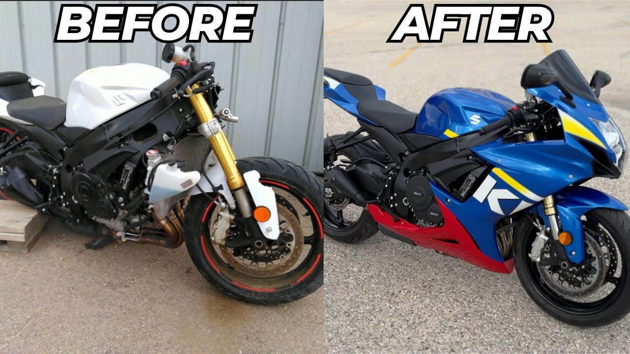 FULL BUILD: REBUILDING A SALVAGE CRASHED SUZUKI GSX-R 750