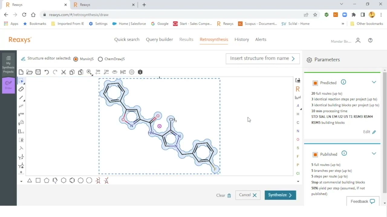 Reaxys - Develop novel and innovative synthesis routes