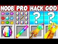 NOOB vs PRO vs HACKER vs GOD : SUPER RAINBOW CRAFTING CHALLENGE In Minecraft (Animation)