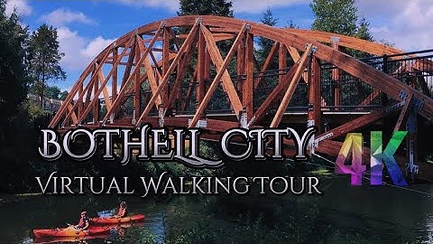 usa BOTHELL CITY Downtown and Sammamish River Trail-Virtual Walking Tour on Foot 4K Stunning Views.