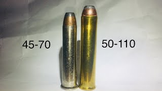 1886 winchester 50-110 wcf vs browning 45-70 gov versus steele i-beam,
using a 325 grain hornady bullet in the and i 300 barnes th...