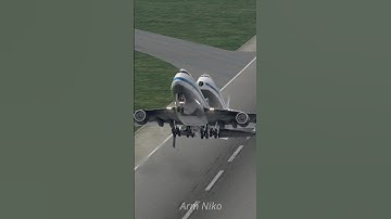 Airplane Crashes in the Forest After Takeoff In Flight Simulator X-Plane 11 (Camera Angle #3)