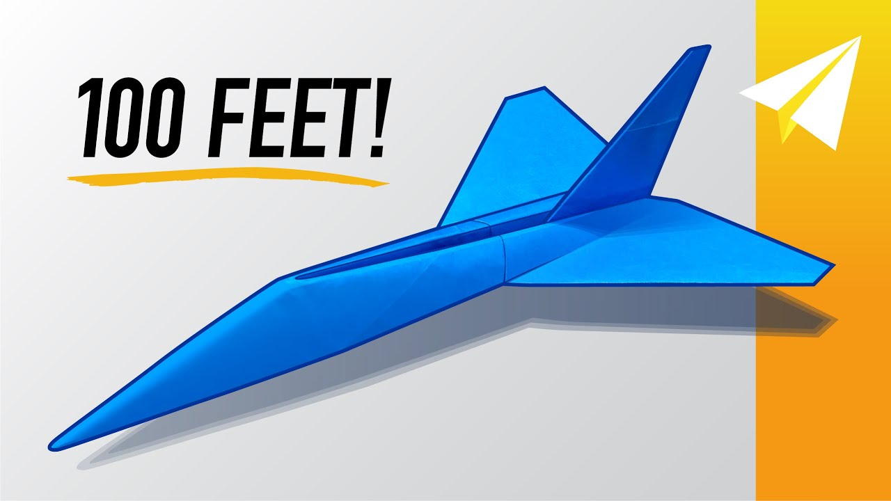 Flies 100+ Feet! Epic Jet Paper Airplane With Afterburners — How To Make  F-35 Durandal - Youtube