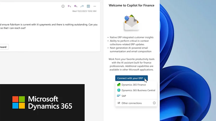 ERP Data Connector feature - Microsoft 365 Copilot for Finance