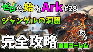 [ #28 ゼロから始めるArk ] ジャングルの洞窟を完全攻略する方法 #ラグナロク #ark #arksurvivalevolved #コラボ
