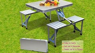 aluminum folding tables and chairs for outdoor dining portable portable car. Picnic Table is made of Aluminum alloy metal. Provided 