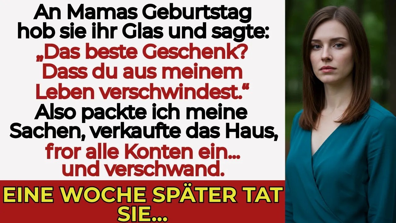 „Meine Mutter lächelte und sagte： ‚Ich will dich aus meinem Leben – das ist mein Geschenk‘“