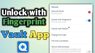 Unlock with Fingerprint Your Vault App screenshot 5