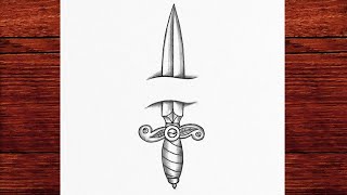 Kılıç Dövmesi Nasıl Çizilir - Kolay Karakalem Dövme Çizimi - Adım Adım Kılıç Çizimi Nasıl Yapılır