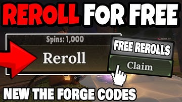 How to REROLL RACES for FREE in The Forge (Roblox) Get 1,000 FREE Race Rerolls in THE FORGE!