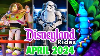 Disneyland Rides - April 2024 POVs [4K 60FPS]