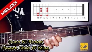 Tutorial Melodi GUNS N' ROSES - Sweet Child O' Mine (Jelas & Mudah) chords