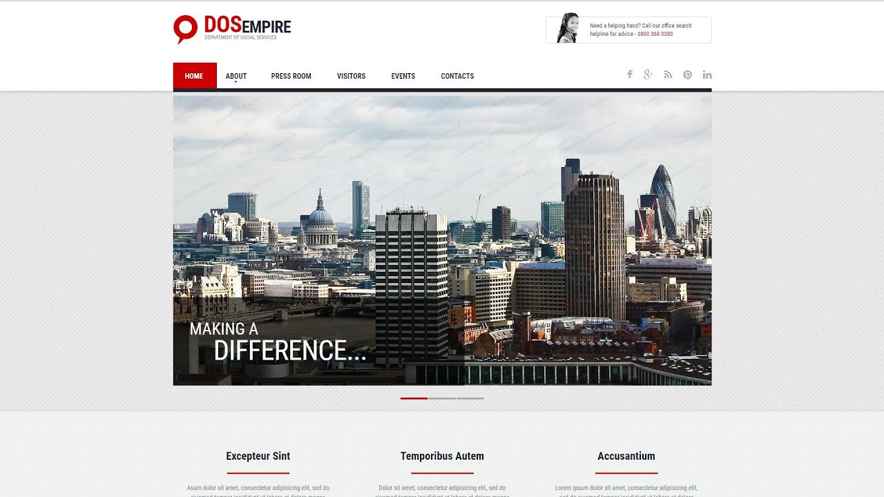 Social Foundation Responsive Website Template - 52001 - YouTube