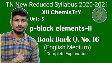 Class 12 ChemisTrY | Unit-3 Book back Q.No.16 | English medium | SaravananTK | Ed kehitys | Tamil