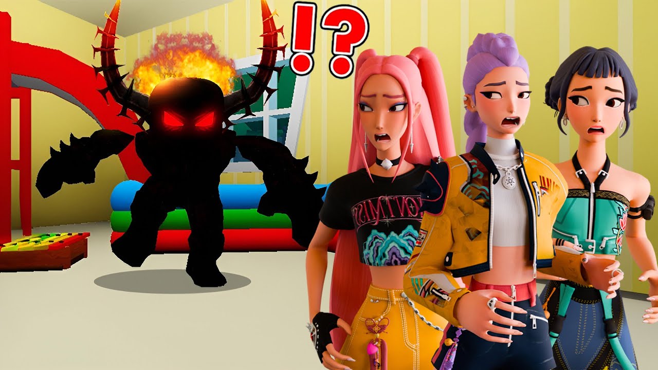 Kpop Demon Hunters ESCAPES THE HAUNTED DAYCARE IN ROBLOX (OBBY)