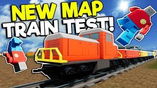 CRASHING & RACING THE NEW LEGO CITY TRAIN! - Brick Rigs Roleplay Gameplay - New Map Creations
