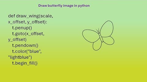 Butterfly Image  python code