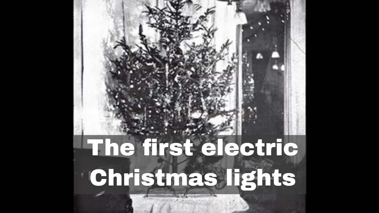 Electric Lights On A Christmas Tree