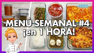 ⚡Menú SEMANAL # 4 Rápido,  Fácil y Económico ⚡Cocina en 1 Hora para Toda la Semana  Meal Prep