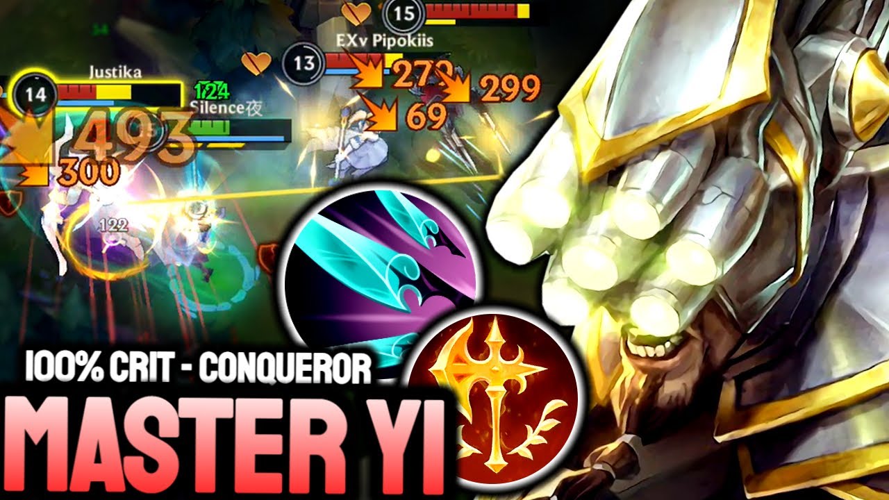MASTER YI 100% CRIT & CONQUEROR IS BACK!? - Master Yi Wild Rift - YouTube