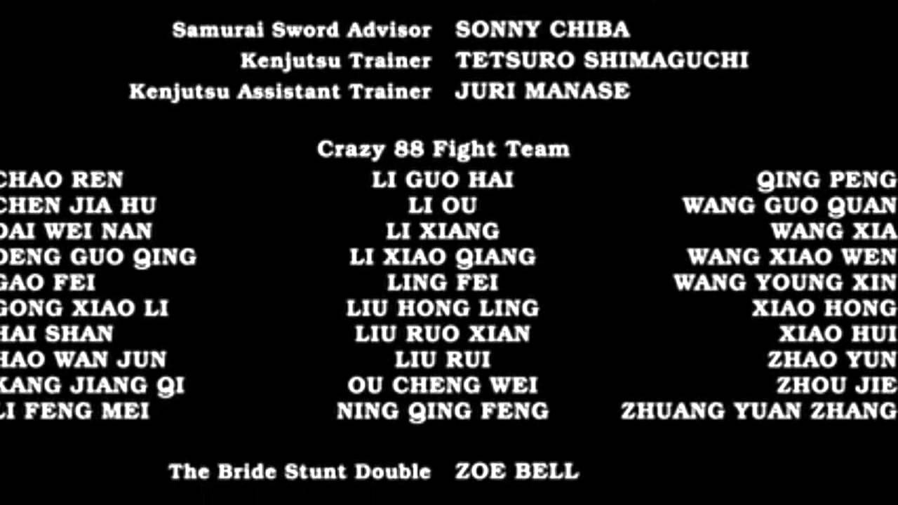 kill bill 1 end credits song