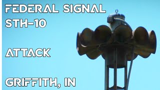 Federal Signal STH-10 Siren Test, Attack, Griffith, IN