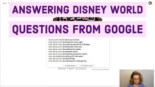 Answering disney world questions from google