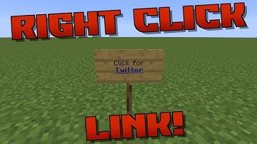 How to make a RIGHT CLICKABLE SIGN display a LINK | Minecraft Tutorial 1.14+