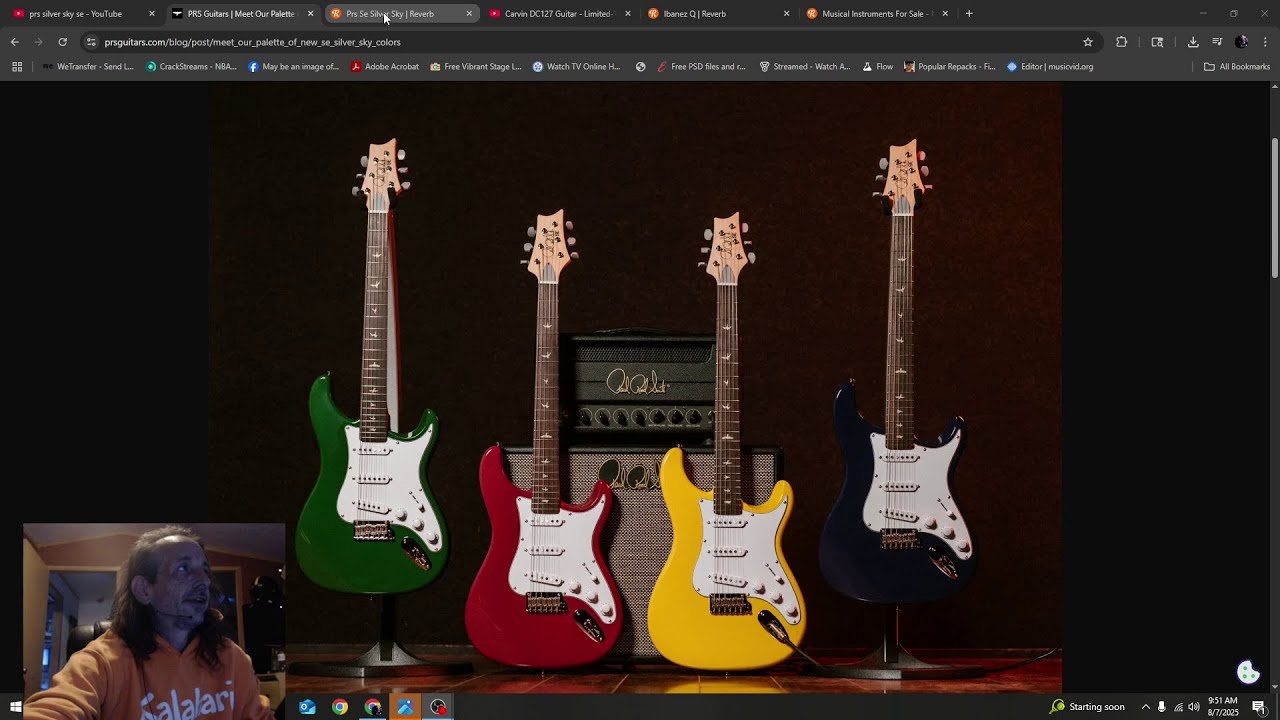wow new colors PRS SE Silver Sky // Carvin DC127 Guitar - Limited