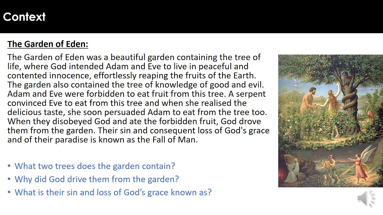 Biblical Allusions The Garden Of Eden