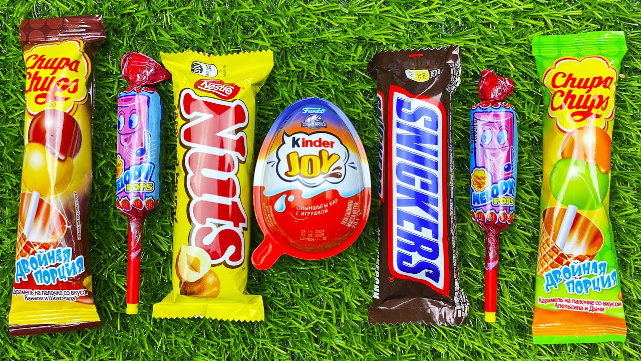 Satisfying Video ASMR Unboxing GIANT Lollipops Chocolate and Surprise Eggs!