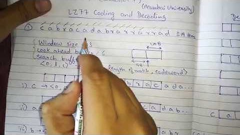 DCE LZ 77 Encoding and Decoding