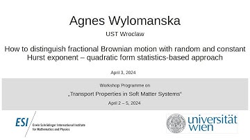 Agnes Wylomanska - How to distinguish fractional Brownian motion with random and constant Hurst...