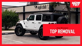 HOW TO REMOVE JEEP WRANGLER SOFT TOP ROOF screenshot 2
